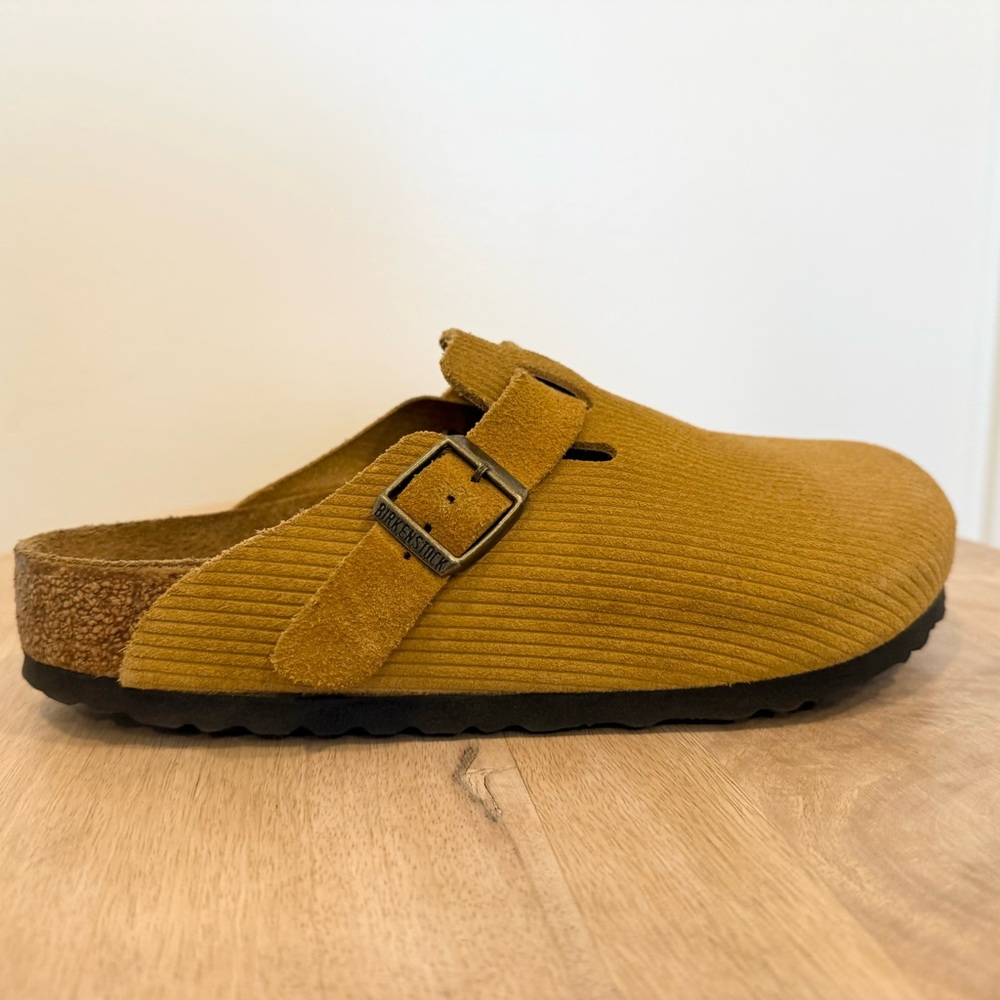 Birkenstock Boston Suede Embossed Cork Brown Women's Size 7-7.5 EU 38 - Picture 5 of 12